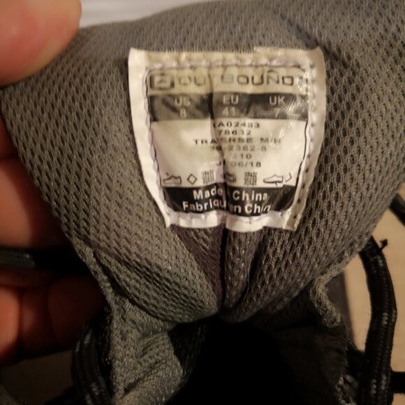 Outbound Men's Size 8 Grey & Black Waterproof Hiking Boots - Picture 6 of 7